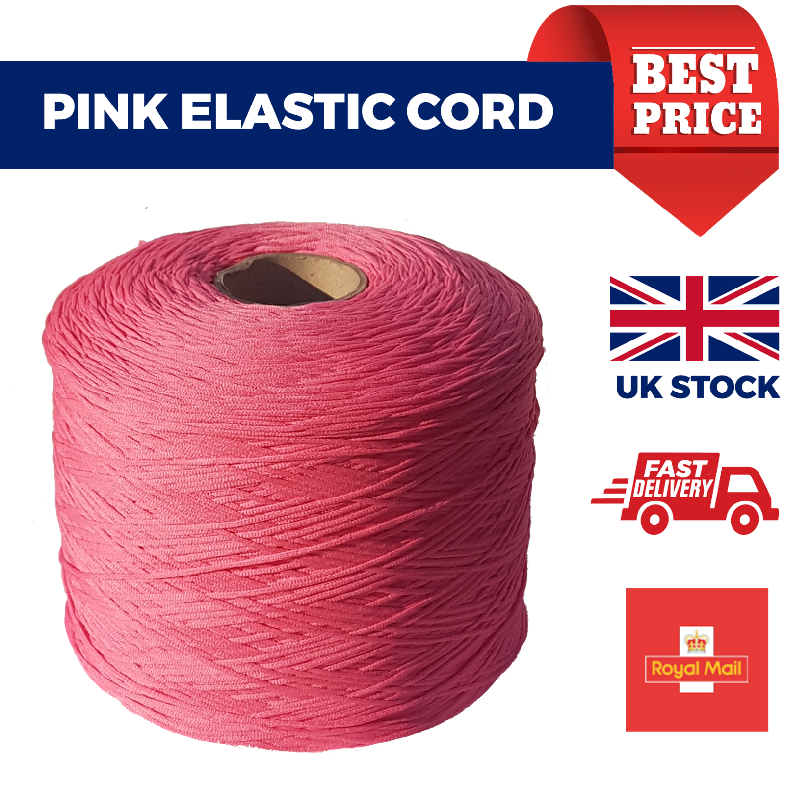 3mm Pink Elastic Cord Soft Round Strap Sewing Craft For Face Mask – Glarefy
